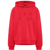 Elbsand Women's Tonje Felpa con cappuccio Donna (XS, rosso)