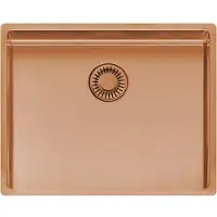 Reginox R38758 Lavello NEW YORK 50X40 Comfort Copper II per mobili da cucina con larghezza minima di 60 cm / A filo piano / Incasso a filo piano / Montaggio sotto piano