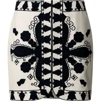 Pepe Jeans per donna. PL901200 Gonna corta in tela di cotone bianca e nera (XL), Nero, Bianco, Casual