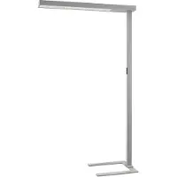 Arcchio Lampada da terra per ufficio LED Susi, argento, sensore, touch dimmer