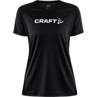 Craft Women's Core Unify Logo Tee Maglia funzionale Donna (L, nero)