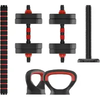 Ksix Kit Manubrio+bilanciere+kettlebell 10kg
