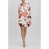 Reiss Printed Shift Dress Cream/red Taglia: 6 | Abiti in T-Shirt Outlet | Donna | Bianco