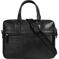 Bugatti Joel Cartella Vera Pelle 37 cm Vano porta PC nero