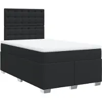 Syfax Giroletto a Molle con Materasso Nero 120x200 cm in Pelle finta