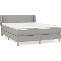 Syfax Giroletto a Molle con Materasso Grigio Chiaro 140x200cm Tessuto