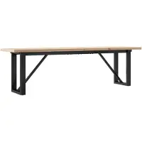 Syfax Tavolino Salotto Telaio a O 160x40x45,5 cm Legno Pino e Acciaio