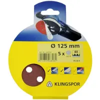 Klingspor Abrasivo PS 22 K (set) incollato con velcro, forma del foro 150 mm GLS51, 319072