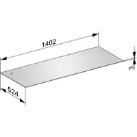 Keuco EDITION 11 Plaque de recouvrement, 1402x3x524 mm, pour meubles sous-lavabo et sideboards, 31326279000, 31326279000