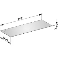 Keuco EDITION 11 Plaque de recouvrement, 1411x3x524 mm, pour meubles sous-lavabo et sideboards, 31326289001, 31326289001