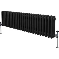 Monster Radiatore tradizionale a 3 colonne - 300 x 1192 mm - Nero