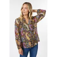 Esqualo Blouse V-neck Paisley Party Print Taglia: 36 | Maglie a manica lunga Outlet | Donna