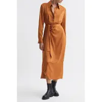 Reiss Shirt Midi Dress Rust Taglia: 8 | Abiti in T-Shirt Outlet | Donna | Marrone