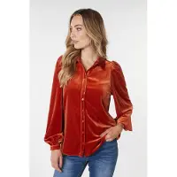 Esqualo Blouse Basic Velours Pumpkin Taglia: S | Maglie a manica lunga Outlet | Donna | Arancia
