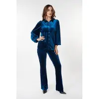 Esqualo Trousers Flair Velours Galaxy Blue Taglia: S | Pantaloni da completo Outlet | Donna | Blu