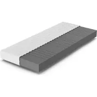 Betten-ABC Materasso KSP-500 - L'originale - Materasso in schiuma fredda a 7 zone con rivestimento in fibra climatizzata lavabile, dimensioni: 100x220, grado di rigidità: H2