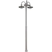LINDBY luce esterna Damion, 200 cm, 3 luci, E27, IP44