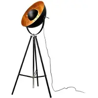 LINDBY lampada da terra Mineva. nero/oro, metallo, altezza 180 cm