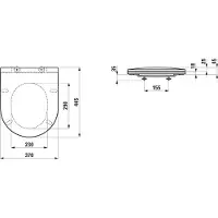 Laufen Siège de WC PRO, avec couvercle, slim, 485x390mm, avec dispositif dabaissement automatique, H8989667160001, H8989667160001