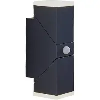 LINDBY Applique a LED Sally, 22 cm, antracite, IP54, sensore
