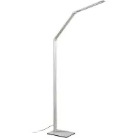 LUCANDE Piantana LED Nicano, grigio, metallo, CCT, 125cm