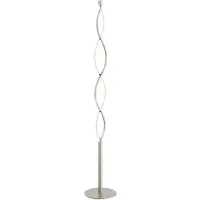 LINDBY Lampada LED da pavimento Auron di , color nichel, metallo, touch dimmer