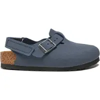 Birkenstock Kid's Tokio AS Birkibuc Sandali Bambini (33 - Narrow, grigio/blu)
