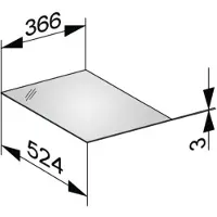 Keuco Edition 11 ripiano di copertura 372 x 524 mm per credenza / mobiletto - vetro bianco / laccato opaco - 31320309002