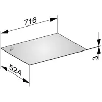 Keuco EDITION 11 Plaque de recouvrement, 716x3x524 mm, pour meubles sous-lavabo et sideboards, 31322189002, 31322189002
