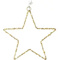 Wellhome Stella Luminosa In Metallo Con 120 Luci A Led Oro 30x0.5x30 Cm