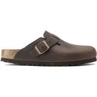 Birkenstock Boston SFB Oiled Leather Sandali (38 - Regular, marrone)