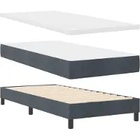 vidaXL Letto a molle con testiera grigio scuro 100 x 200 cm in velluto