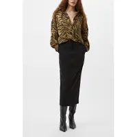 French Connection Damasco Adeline Print Tuck Shi Golden Olive Khaki Taglia: 12 | Magliette intime Outlet | Donna | Marrone