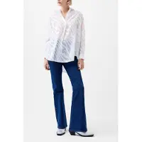 French Connection Zebra Devore Popover Winter White Taglia: XS | Maglie a manica lunga Outlet | Donna | Bianco