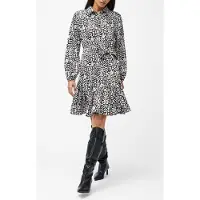 French Connection Leopard Print Swing Dress Black Multi Taglia: 8 | Abiti in T-Shirt Outlet | Donna | Nero