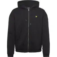 Lyle & Scott Quilted Zip Through Hoodie Jet Black Taglia: XS | Felpe con cappuccio Outlet | Uomo | Nero