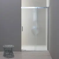 KIAMAMI VALENTINA Porta doccia 120 cm per nicchia anta fissa a destra in vetro opaco | Dream