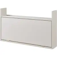 En.casa Scrivania pieghevole 'Rautalampi' con ripiano e 2 scomparti 83 x 48 x 15 cm Beige