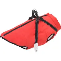 vidaXL Mantellina per cani, colore rosso, taglia L, in pile e poliestere