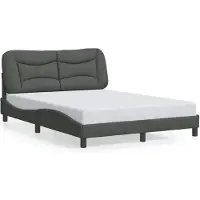 vidaXL Giroletto con testiera in tessuto grigio scuro 120x200 cm