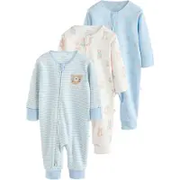 Next Pigiama camello / blu cielo / bianco lana