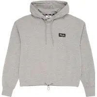 FILA Zilona Cropped Loose Hoodie Medium Grey Melange Taglia: XS | Felpe con cappuccio Outlet | Donna | Grigio