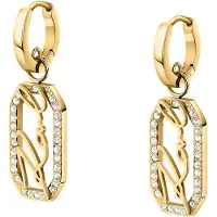 Karl Lagerfeld Fashion gold-plated dangle Orecchini Crystals KLAYC45