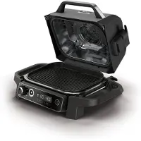 Ninja Barbecue elettrico e Affumicatore Woodfire in Grigio | OG701EU | di SharkNinja
