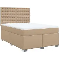 Syfax Giroletto a Molle con Materasso Cappuccino 140x200cm Pelle finta