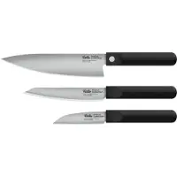 Fissler ProCut 001-029-03-000/0, set di 3 coltelli con coltello da chef, coltelli universali e spelucchino a lama dritta