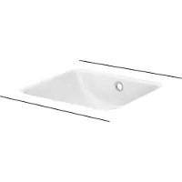 Bette BetteOne lavabo à encastrer, rectangulaire, sans trou pour robinet, avec trop-plein, 434x416x130mm, A135-000, A135-000