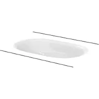 Bette BetteComodo lavabo à encastrer, sans trou pour robinet, sans trop-plein, 574x380x120mm, A217-000PW, A217-000PW