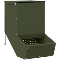 vidaXL - Abbeveratoio per conigli, verde oliva, 17,5 x 26 x 28,5 cm, capacità 1,5 kg
