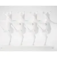 Kare Mucche danzanti statuetta decorativa, bianco, poliresina, altezza 23 cm